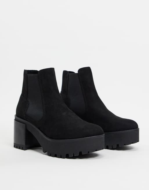 pull&bear platform chelsea boot