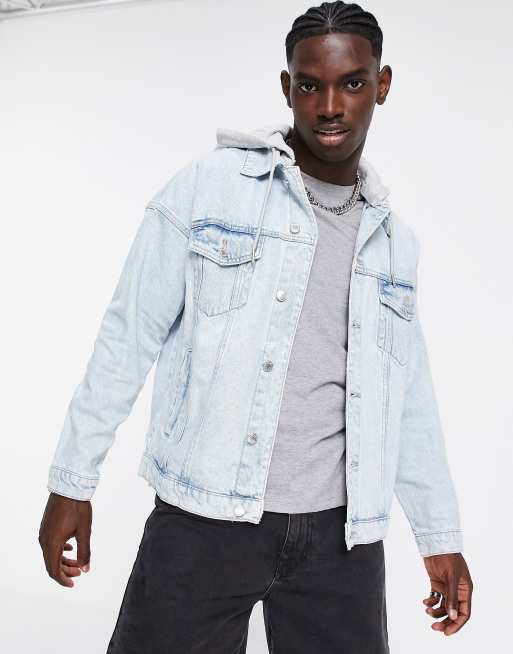 Pull and bear hot sale denim jacket mens