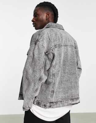 pull and bear oversized denim jacket