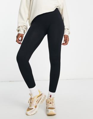 Pull&Bear set ribbed yoga leggings in tan