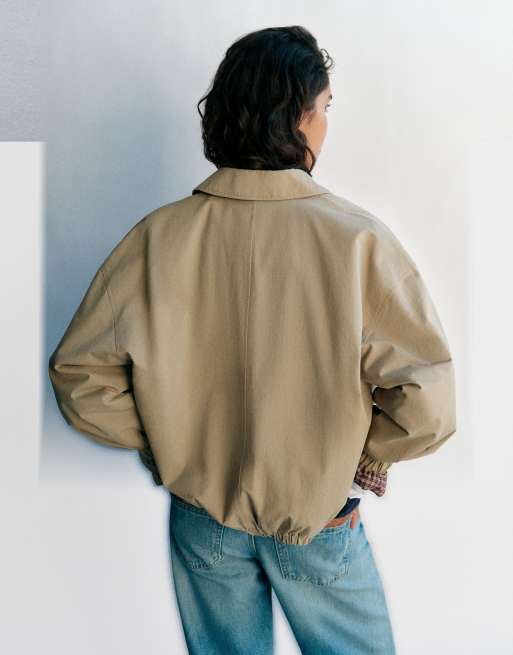 Pull&Bear 100% cotton jacket in sand, 3 of 7