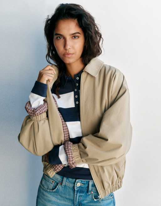 Pull&Bear 100% cotton jacket in sand, 5 of 7