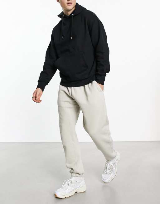 Pull Bear 2 pack hoodie in black and beige