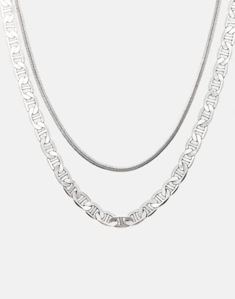 Pull&Bear 2-pack of chain necklaces in others - view 1