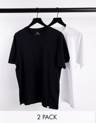 Pull&Bear 2 pack t-shirt in black & white | ASOS