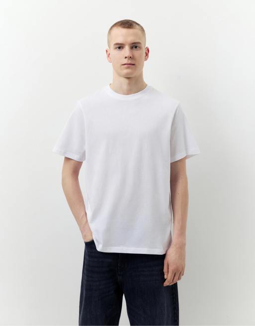 Pull&Bear – 2er-Pack Basic-T-Shirts in Blaugrau, 3 von 4