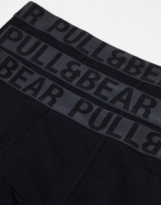 3-pack of basic black boxers - PULL&BEAR