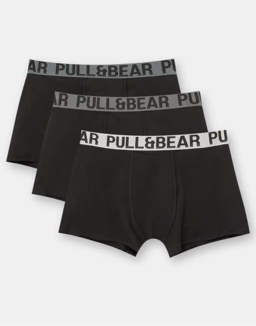 Pull&Bear 3-pack of blue rubber boxers in others