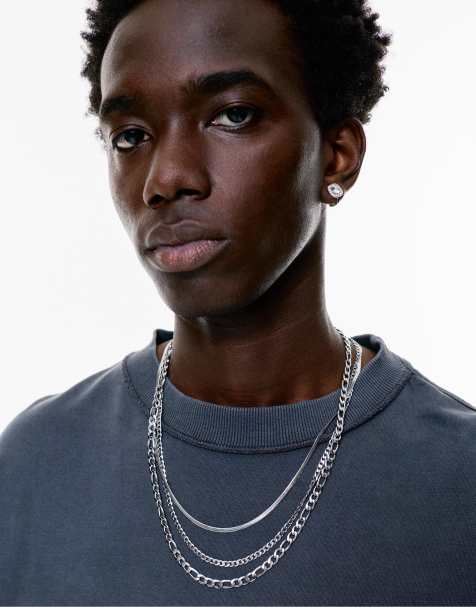 Pull&Bear 3-pack of chain necklaces in others - view 1