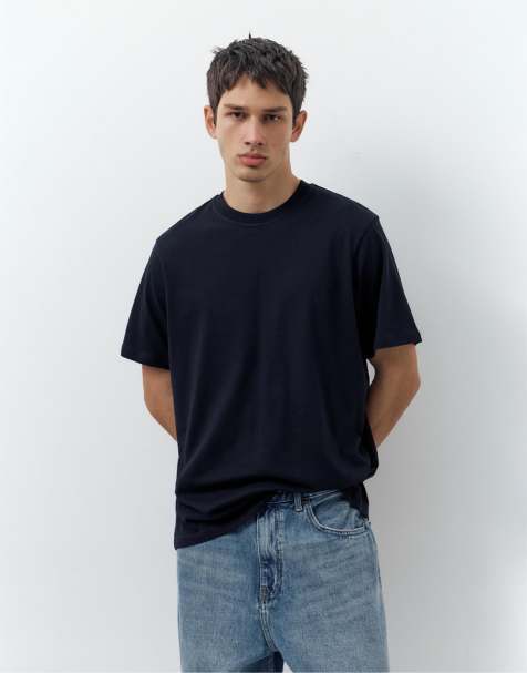 Pull&Bear 3-pack of short sleeve t-shirts in ash