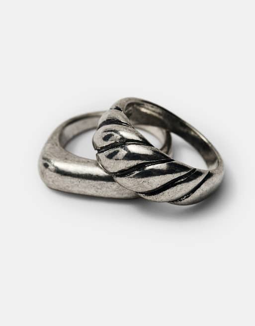 Pull&Bear 3-pack of stone rings in others, 4 of 4