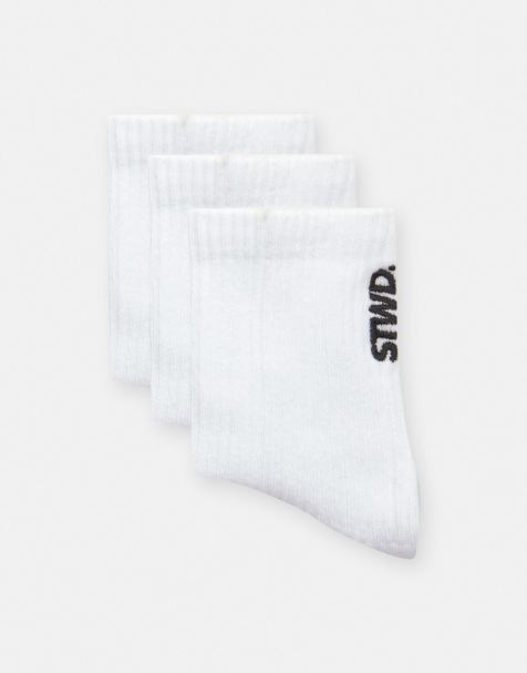 Pull&Bear 3-pack of stwd socks in white - view 1