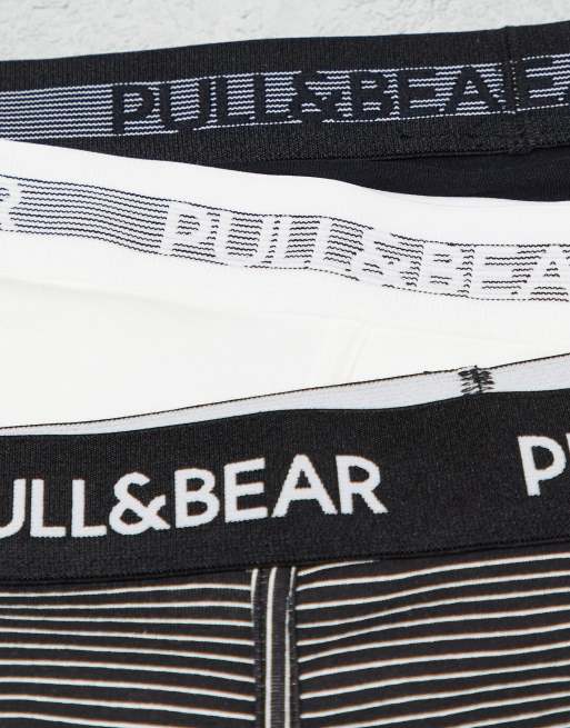 Pull&Bear 3 pack stripe set boxers in multi