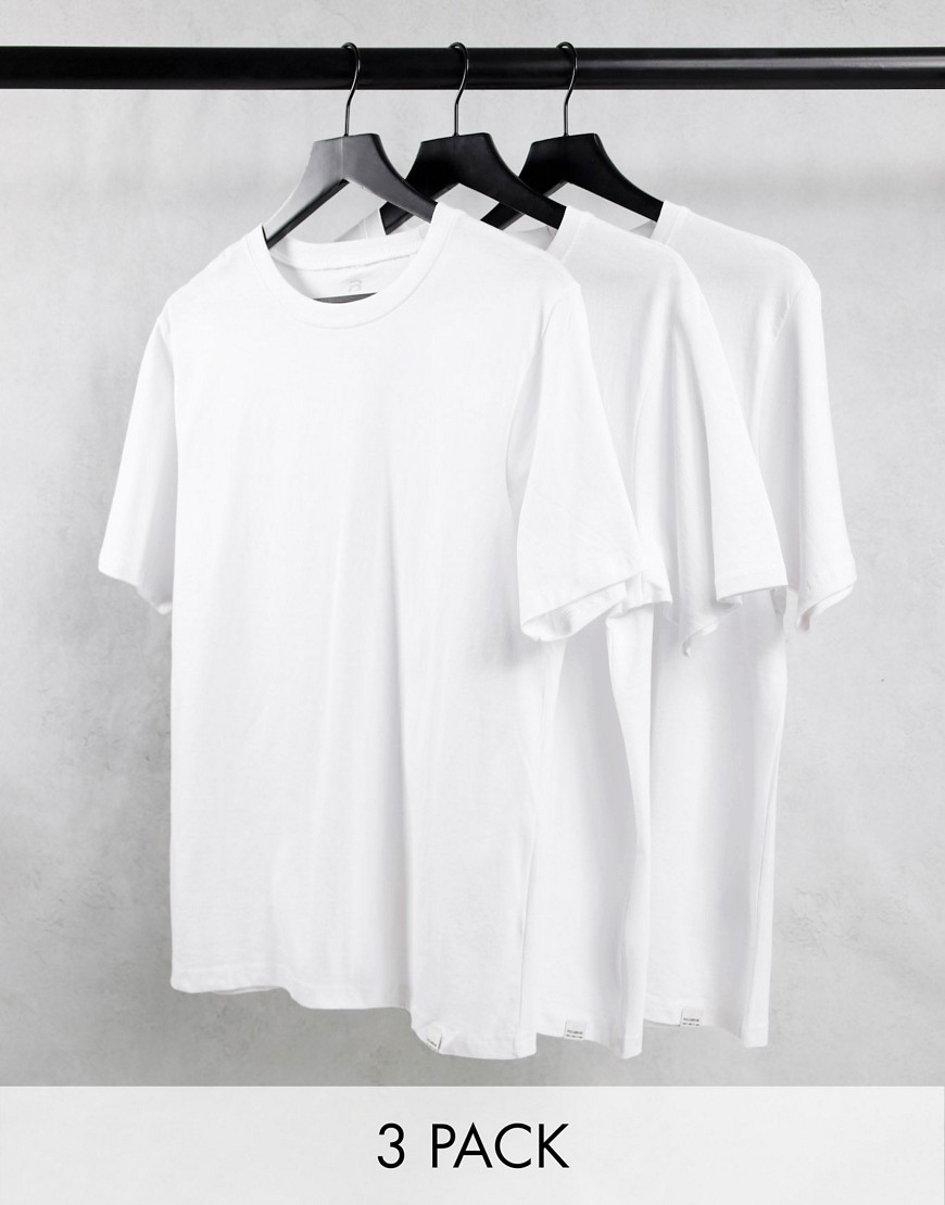 Pull & Bear 3 pack t-shirt in white