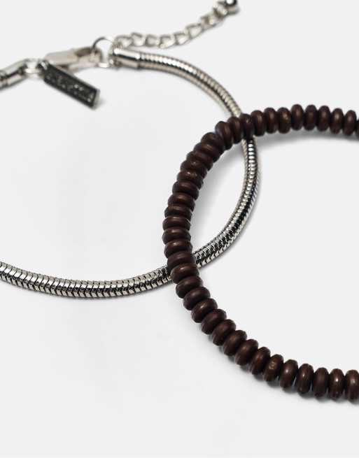 Pull&Bear 4-pack of beaded bracelets in others, 3 of 4