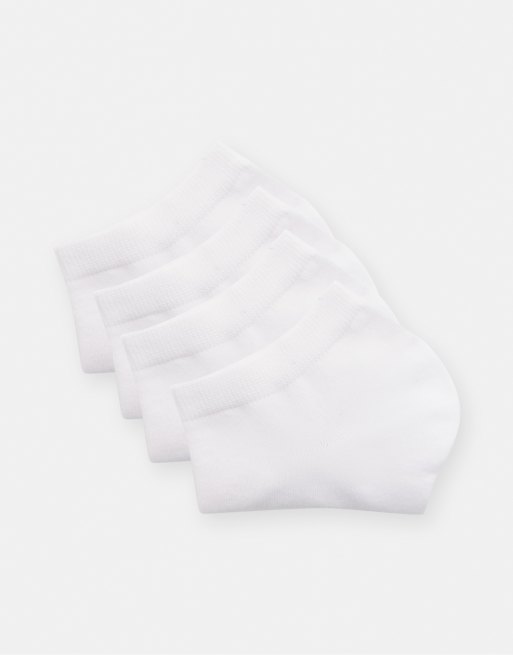 Pull&Bear 4 pack of short white socks in white, 3 of 3