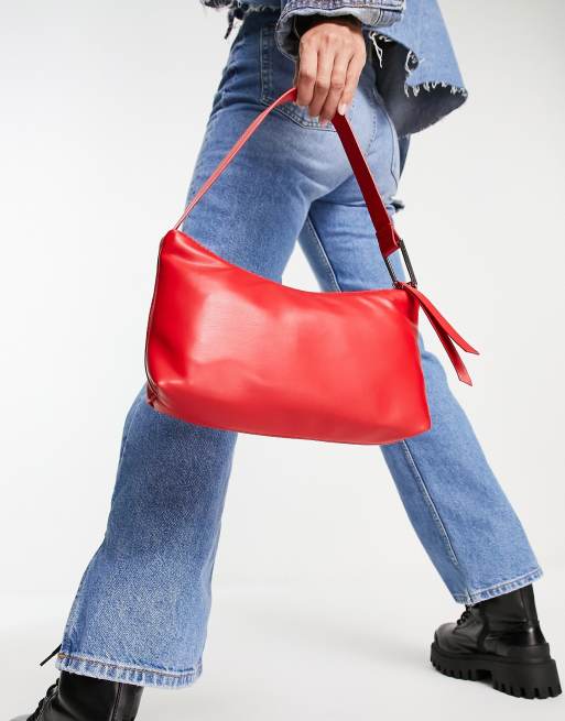 Denim shoulder bag - pull&bear