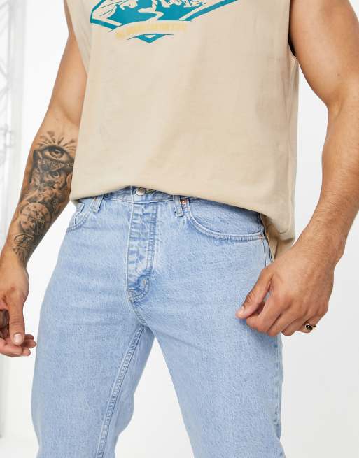 Pull&Bear 90s slim fit jeans in light blue ASOS
