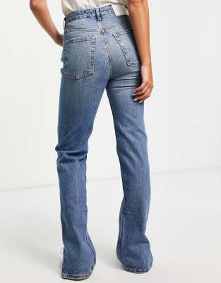 blue straight fit jeans