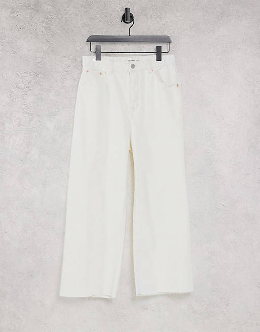 Pull&Bear 90s wide leg jeans in white 
