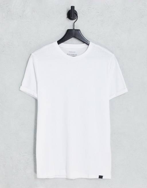Pull&Bear - Aansluitend T-shirt in wit