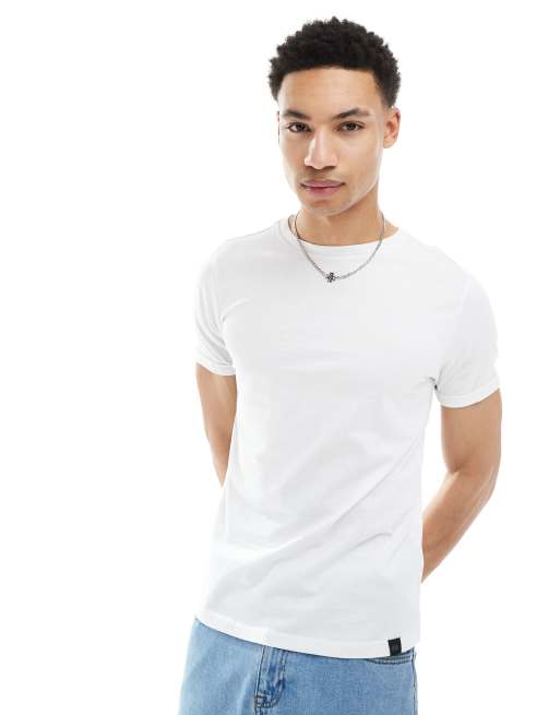 Pull&Bear - Aansluitend T-shirt in wit 