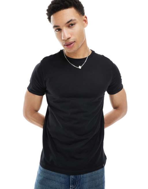 Pull&Bear - Aansluitend T-shirt in zwart