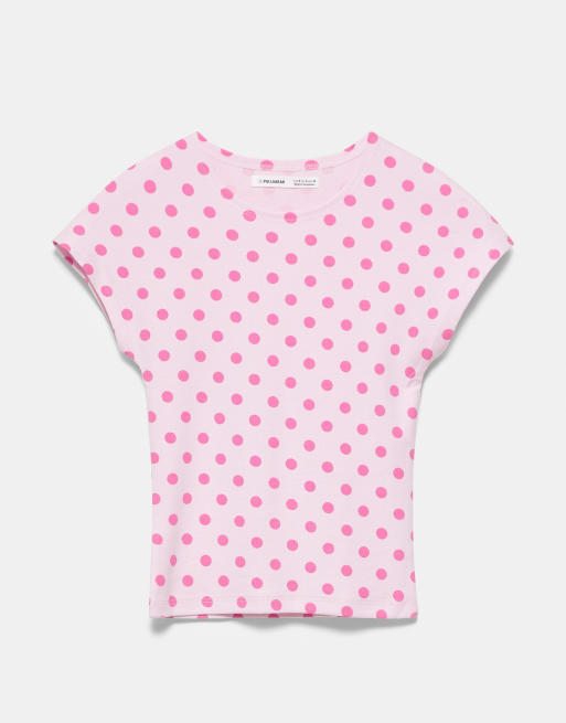 Pull&Bear aansluitend T-shirt met lange mouwen in roze, 5 van 7