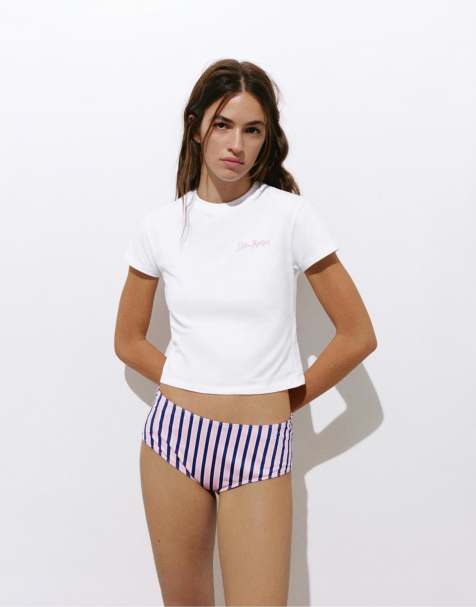 Pull&Bear – Aarons – Schmal geschnittenes T-Shirt in Weiß - view 1