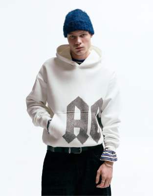 AC/DC - Kapuzenpullover in Wollweiß Weiß XS