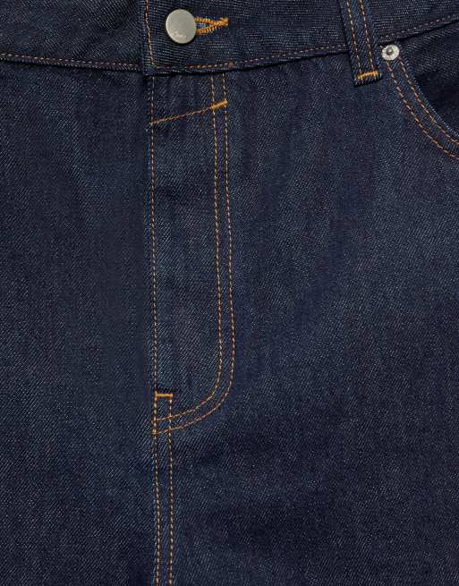 Pull&Bear afslappede baggy jeans i navy, 2 af 3