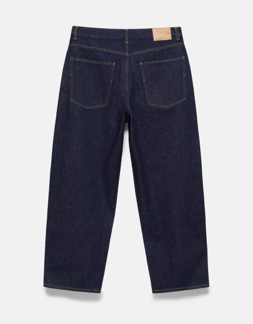 Pull&Bear afslappede baggy jeans i navy, 3 af 3