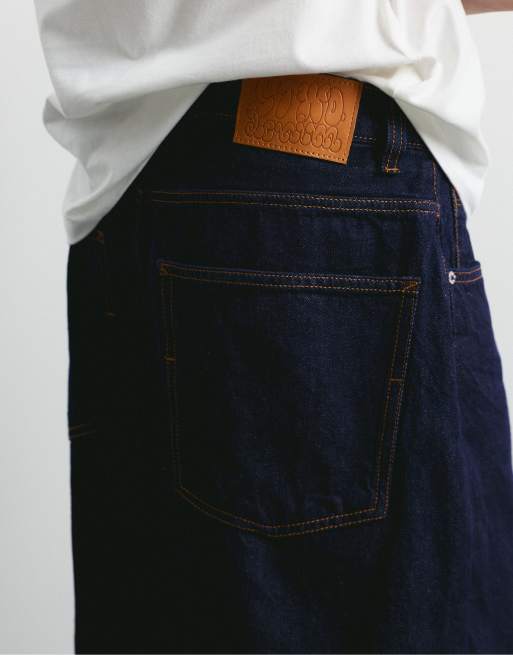 Pull&Bear afslappede baggy jeans i navy, 5 af 7