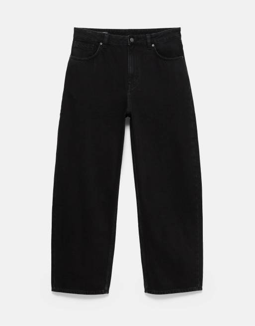 Pull&Bear afslappede baggy jeans i sort, 6 af 7