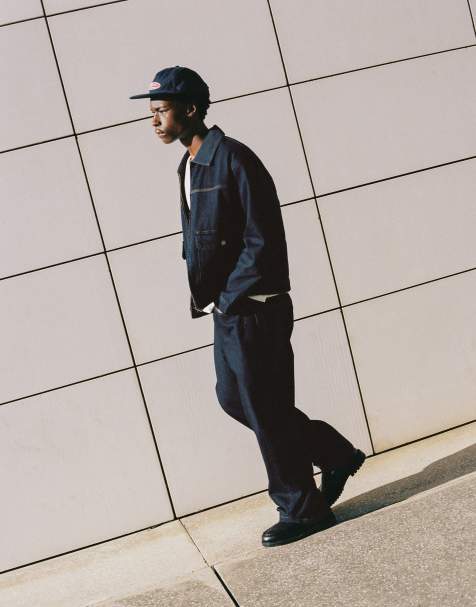 Pull&Bear afslappede jeans i navy - view 1
