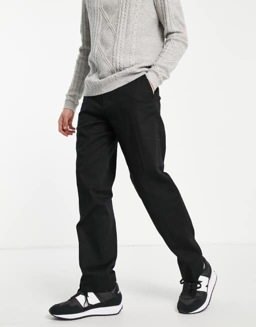 Pull&Bear - Afslappede skater-chinos i sort
