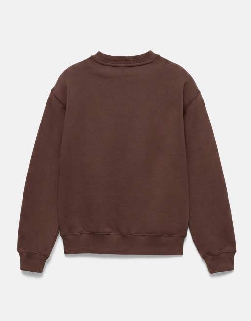 Pull&Bear afslappet sweatshirt i chokolade, 7 af 7