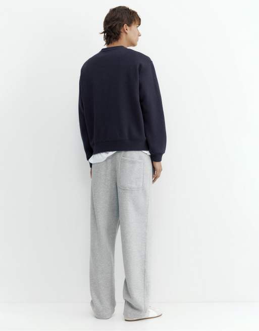Pull&Bear afslappet sweatshirt i navy, 2 af 7
