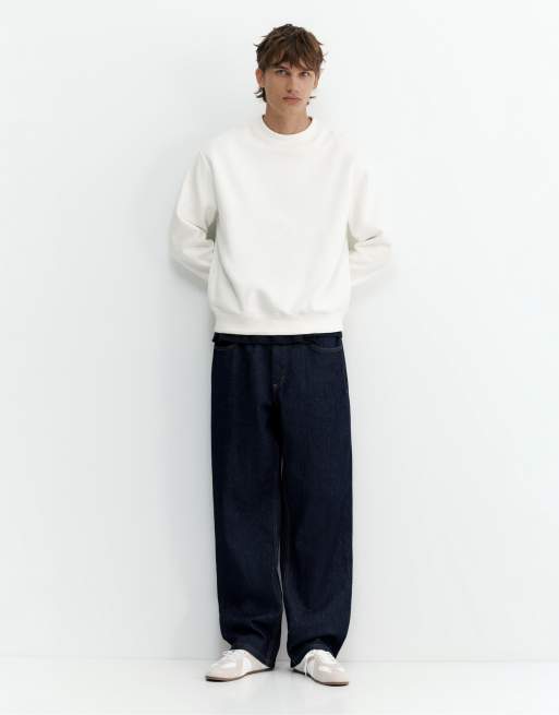 Pull&Bear afslappet sweatshirt i råhvid, 4 af 7