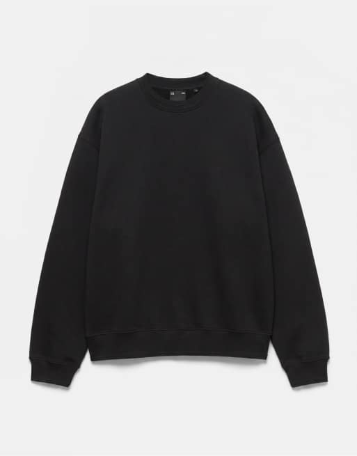 Pull&Bear afslappet sweatshirt i sort, 5 af 7