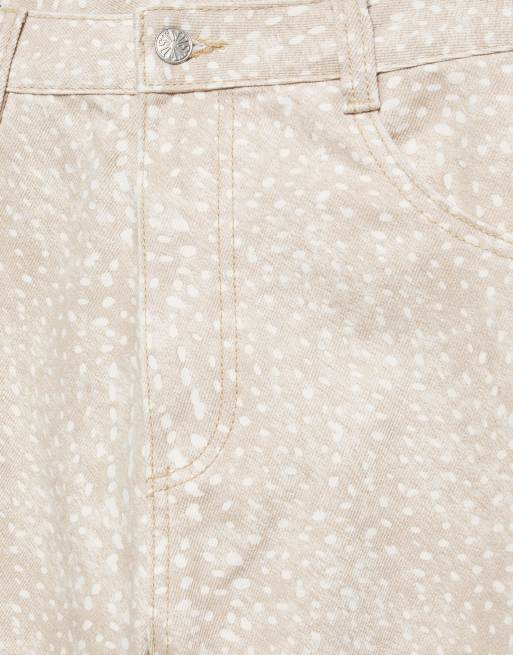 Pull&Bear Animal print trousers in beige, 7 of 7