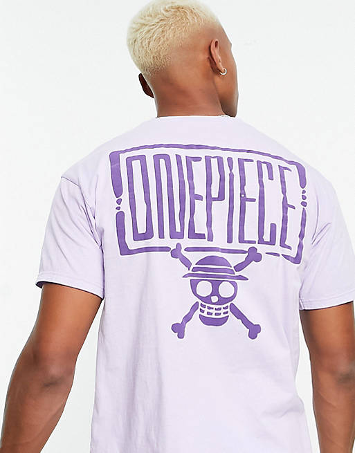 Pull&Bear anime printed one piece t-shirt in lilac | ASOS