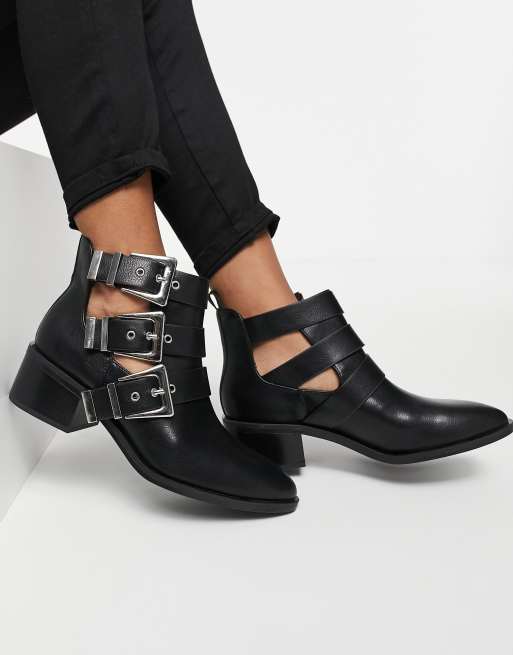 Ankle boots on sale with buckle detail