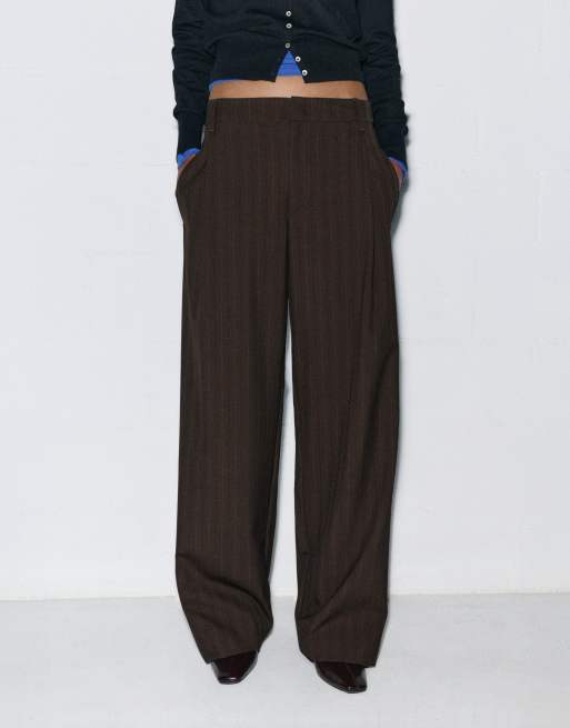 Pull&Bear Anzughose mit Abnähern und Streifen, 3 von 7