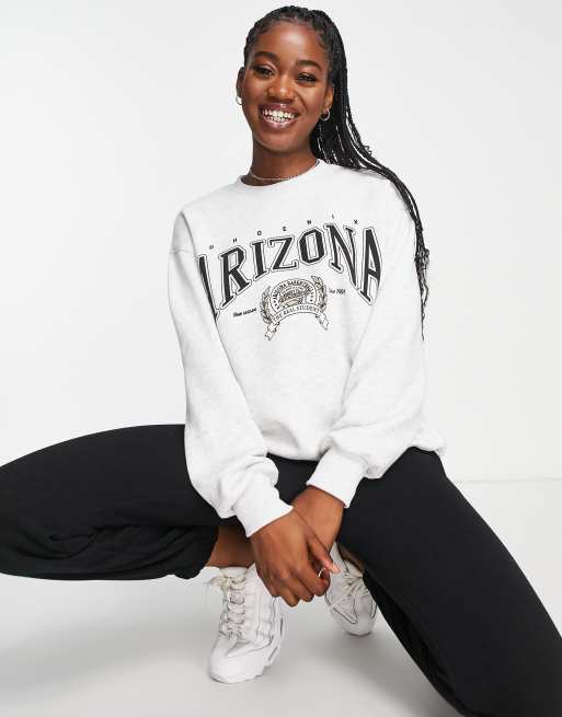 Pull&Bear 'Arizona' sweatshirt in light grey