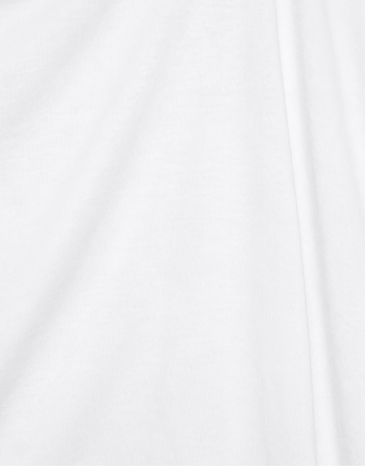 Pull&Bear Asymmetric long sleeve top in white, 6 of 6