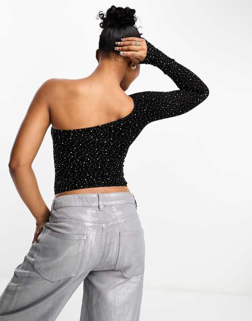 Top con clearance brillantini