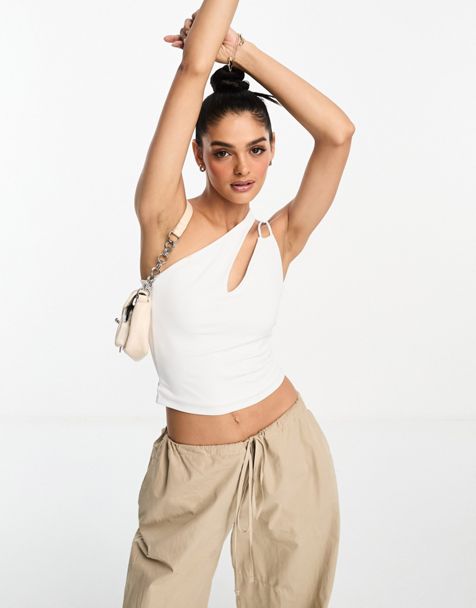 White crop tops for women