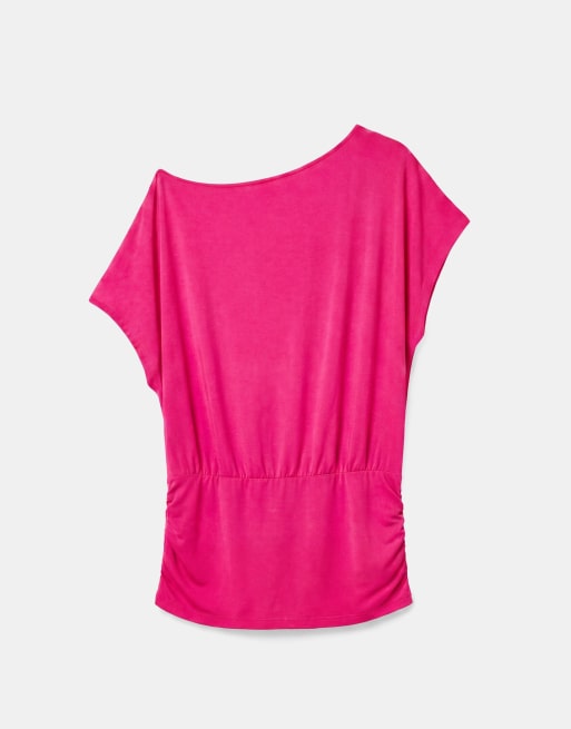 Pull&Bear Asymmetric top in pink, 7 of 7