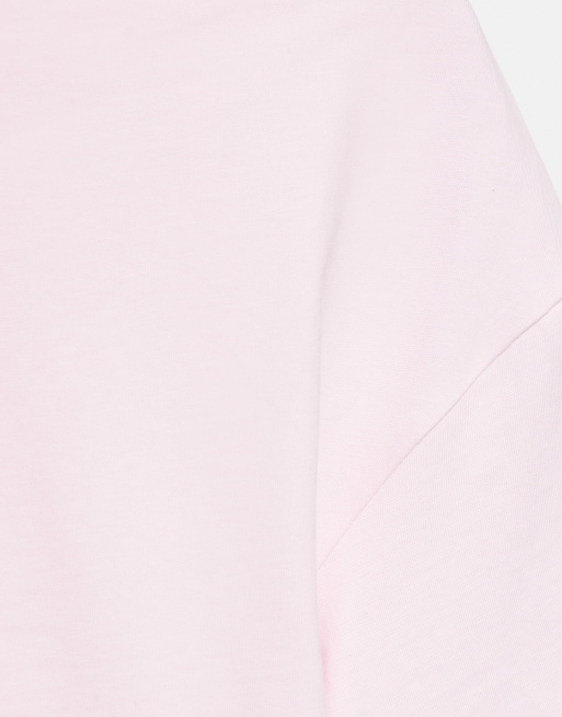 Pull&Bear asymmetrisches T-Shirt mit kurzen Ärmeln in Pink, 6 von 7